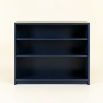 Moss Bluff Low Bookcase - Navy (synthetic illustration; no displayed measurements)