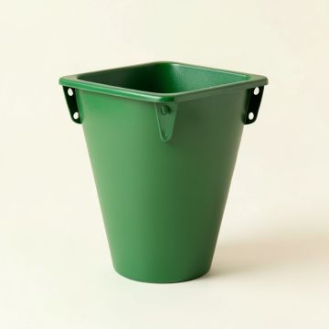 Juniper Bend Empty Railing Planter With Integral Brackets - Green (synthetic illustration; no displayed measurements)