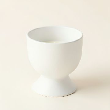 Olive Crest Empty Candle Holder - White (synthetic illustration; no displayed measurements)