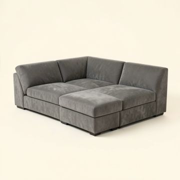 Alemanno 142 '' Wide Microfiber/Microsuede Corner Sectional (synthetic illustration; no displayed measurements)