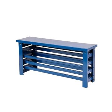 Hazel Branch Narrow Outdoor Storage Bench - Blue
