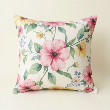 Watercolor Floral/Flower Body Pillow Case (synthetic illustration; no displayed measurements)