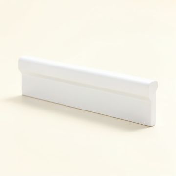 Flexible Polyurethane , Primed White 3 3/8 '' H X 78 '' W X 5/8 '' D Chair Rail (synthetic illustration; no displayed measurements)