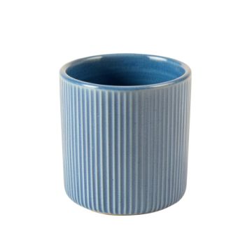 Clay Crest Empty Candle Holder - Blue