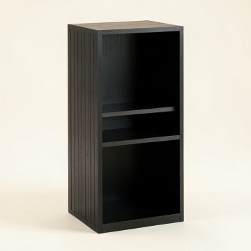 Aspen Crossing Narrow Cubby Tower - Black (synthetic illustration; no displayed measurements)