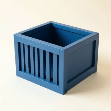 Hill Field Empty Furniture-Style Litter Enclosure - Blue (synthetic illustration; no displayed measurements)