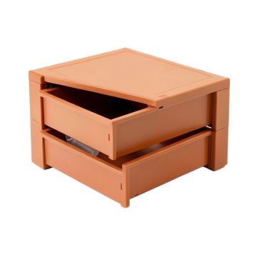 Vale Arc Small-Parts Storage Drawer Cabinet - Terracotta
