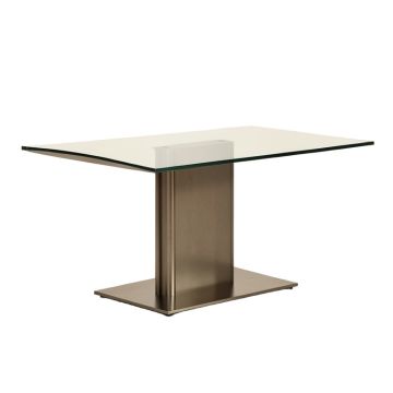 Curtsinger Glass Top Modern Dining Table