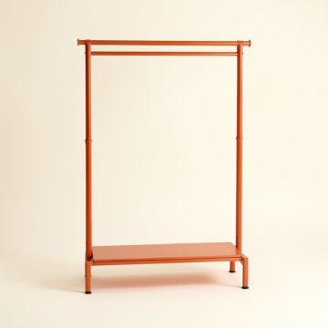 Willow Bridge Empty Garment Rack - Terracotta (synthetic illustration; no displayed measurements)