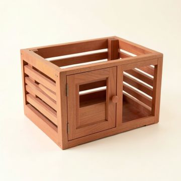 Heath Bluff Empty Furniture-Style Pet Crate - Terracotta (synthetic illustration; no displayed measurements)