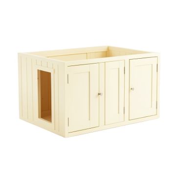 Holly Brook Empty Furniture-Style Litter Enclosure - Ivory