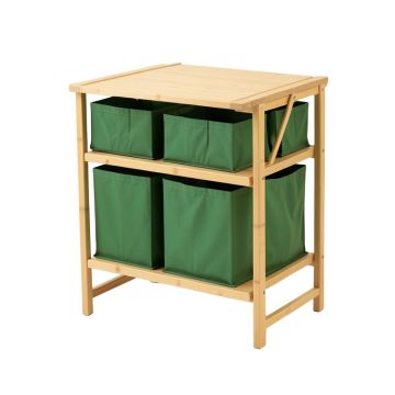 Ridge Arc Laundry Sorting Station With Plain Removable Bags - Green
