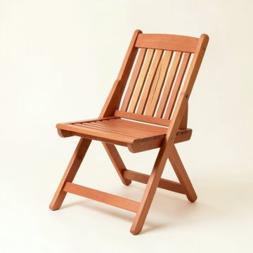 Slate Bend Folding Outdoor Chair - Terracotta (synthetic illustration; no displayed measurements)