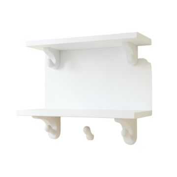 Rowan Canyon Wall-Mounted Entryway Organizer Shelf - White