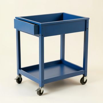 Briar Brook Empty Rolling Workshop Cart - Blue (synthetic illustration; no displayed measurements)