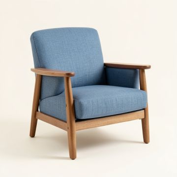 Elm Crossing Upholstered Armchair - Blue (synthetic illustration; no displayed measurements)