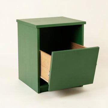 Oak Dale Freestanding Pull-Out Hamper Cabinet - Green (synthetic illustration; no displayed measurements)
