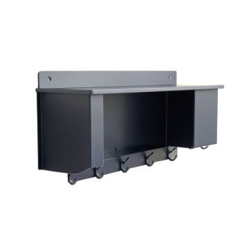 Sage Crest Wall-Mounted Entryway Organizer Shelf - Navy