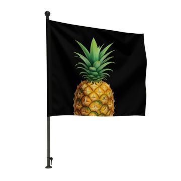Tebikerei Pineapple Personalized Polyester 18 X 12 In . Garden Flag
