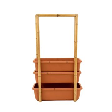Flint Crest Empty Vertical Garden Frame - Terracotta