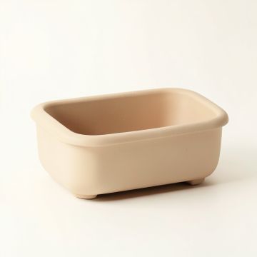 Elm Dell Empty Railing Planter With Integral Brackets - Beige (synthetic illustration; no displayed measurements)