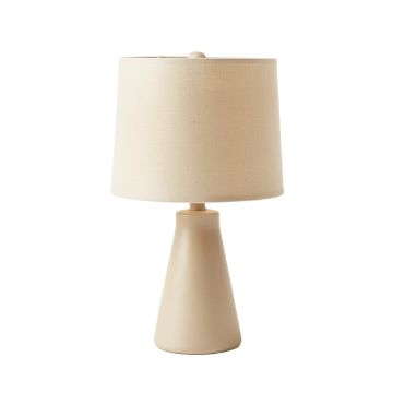 Meadow Bluff Table Lamp With A Plain Fabric Shade - Beige
