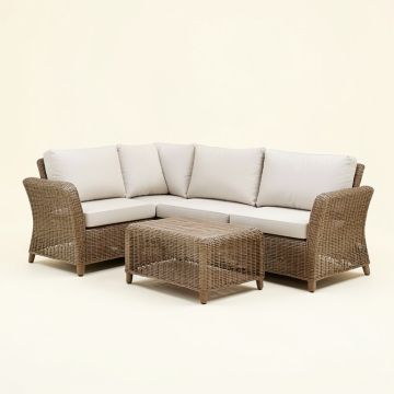 Burhans Patio 5 Piece Rattan Sofa Seating Group With Cushions (synthetic illustration; no displayed measurements)