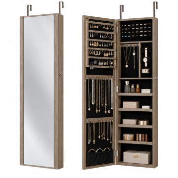 Corion Over The Door Jewelry Armoire With Mirror