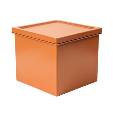 Fern Branch Closed Outdoor Storage Box - Terracotta (synthetic illustration; no displayed measurements)