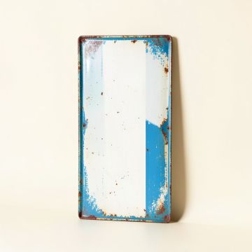 Vintage Metal Bathroom Wall Sign With Distressed Finish Wall Décor (synthetic illustration; no displayed measurements)