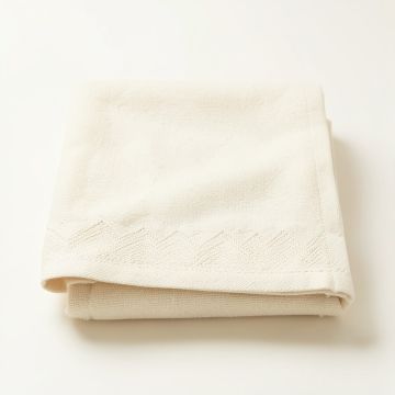 Slate Edge Bath Towel - Cream (synthetic illustration; no displayed measurements)