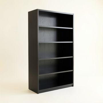 Moss Bluff Freestanding Bookcase - Black (synthetic illustration; no displayed measurements)