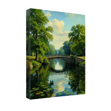 `` The Bridge At Argenteuil '' By Claude Monet Painting Print On Wrapped Canvas