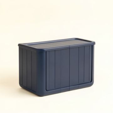 Laurel Crest Narrow Outdoor Storage Bench - Navy (synthetic illustration; no displayed measurements)