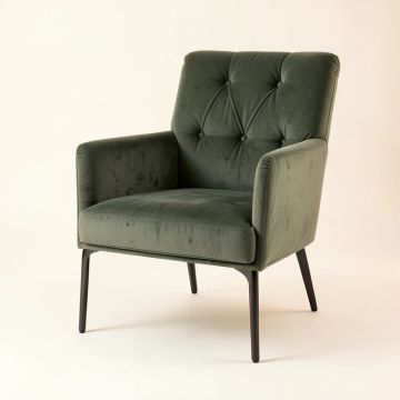 Lexington 25.5 '' Wide Tufted Velvet Armchair (synthetic illustration; no displayed measurements)