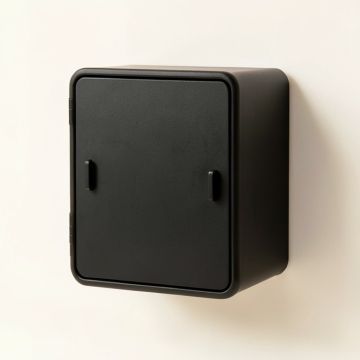 Clay Brook Wall-Mounted Laundry Cabinet - Black (synthetic illustration; no displayed measurements)