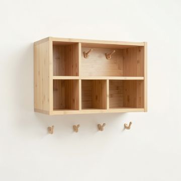 Spruce Canyon Wall-Mounted Entryway Organizer Shelf - Beige (synthetic illustration; no displayed measurements)