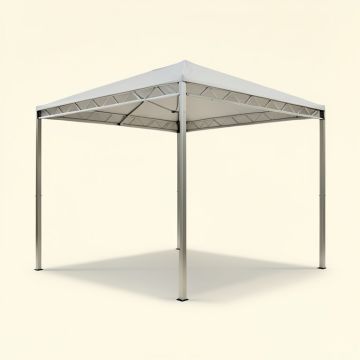 10 Ft. W X 12 Ft. D Aluminum Pergola With Canopy (synthetic illustration; no displayed measurements)
