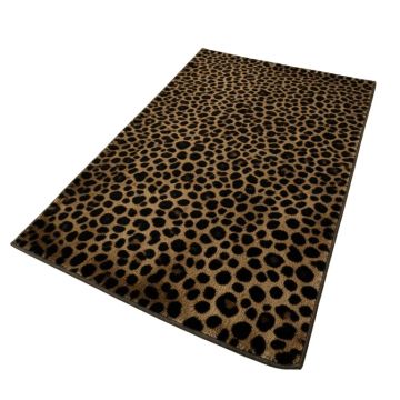 Hand-Tufted Animal Print Dark Brown/Black Area Rug