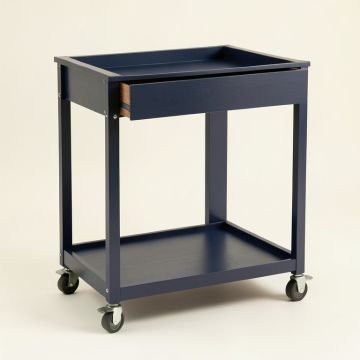 Hill Crest Empty Rolling Workshop Cart - Navy (synthetic illustration; no displayed measurements)