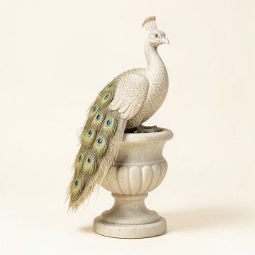 Staverden Castle Peacock On An Urn Garden Statue (synthetic illustration; no displayed measurements)