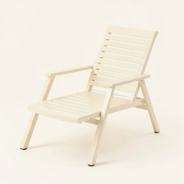 Pine Bridge Outdoor Lounge Chair - Ivory (synthetic illustration; no displayed measurements)