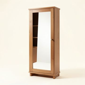 Christiana Lockable Over The Door Jewelry Armoire With Mirror (synthetic illustration; no displayed measurements)