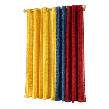 Jodie-Ann Circle Beaded Bamboo Sheer Single Curtain Panel