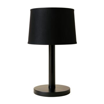 Juniper Canyon Table Lamp With A Plain Fabric Shade - Black