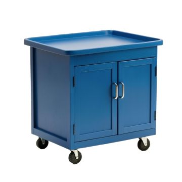 Alder Bend Empty Rolling Workshop Cart - Blue