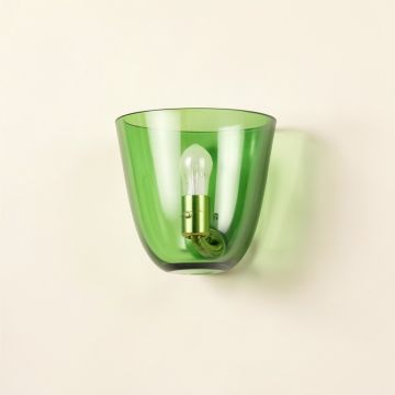 Cedar Bridge Wall Sconce Mounted On A Plain Wall - Green (synthetic illustration; no displayed measurements)