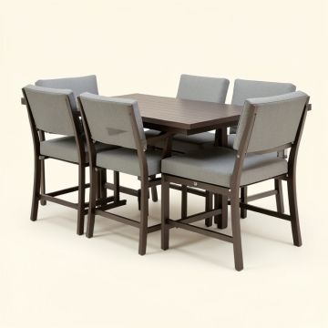 California Square 2-Person 27.6 '' Long Bar Height Dining Set With Cushions (synthetic illustration; no displayed measurements)