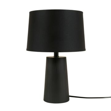 Heath Arc Table Lamp With A Plain Fabric Shade