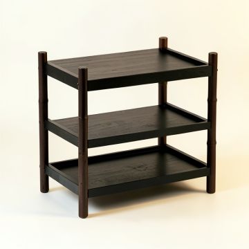 Cedar Branch Empty Countertop Canister Rack - Black (synthetic illustration; no displayed measurements)
